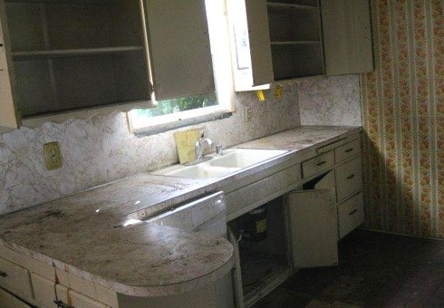BEFORE: Old and Tired Kitchen, circa 1950
