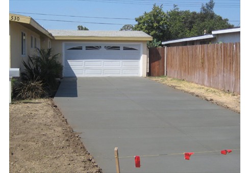 Concrete Driveway Newly Poured & Curing